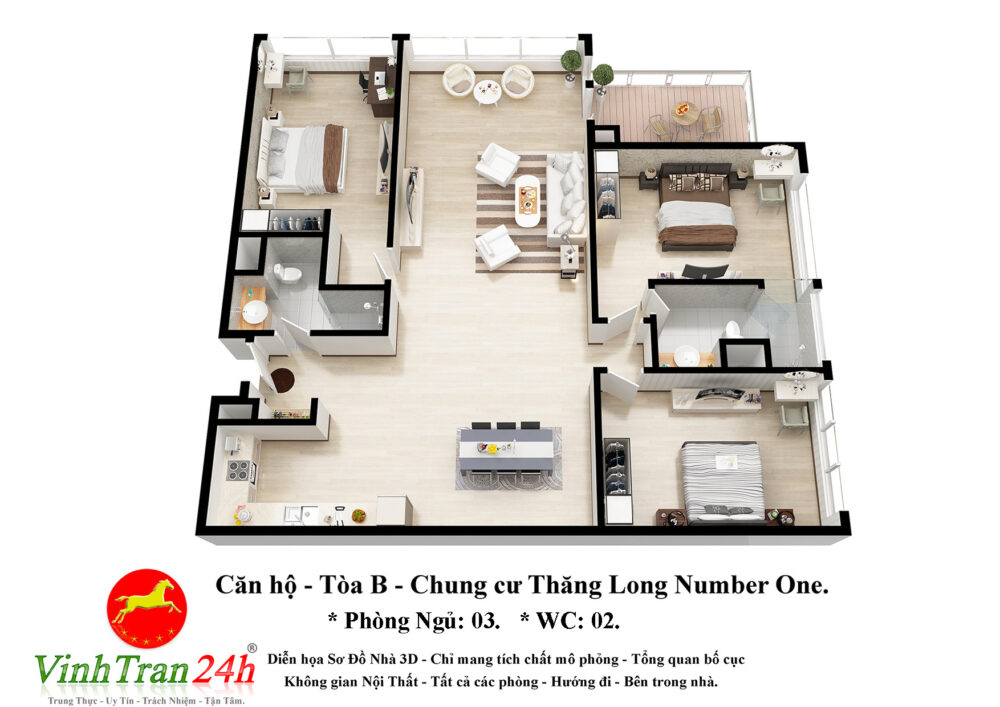 Thăng Long Number One Floor plan 3D