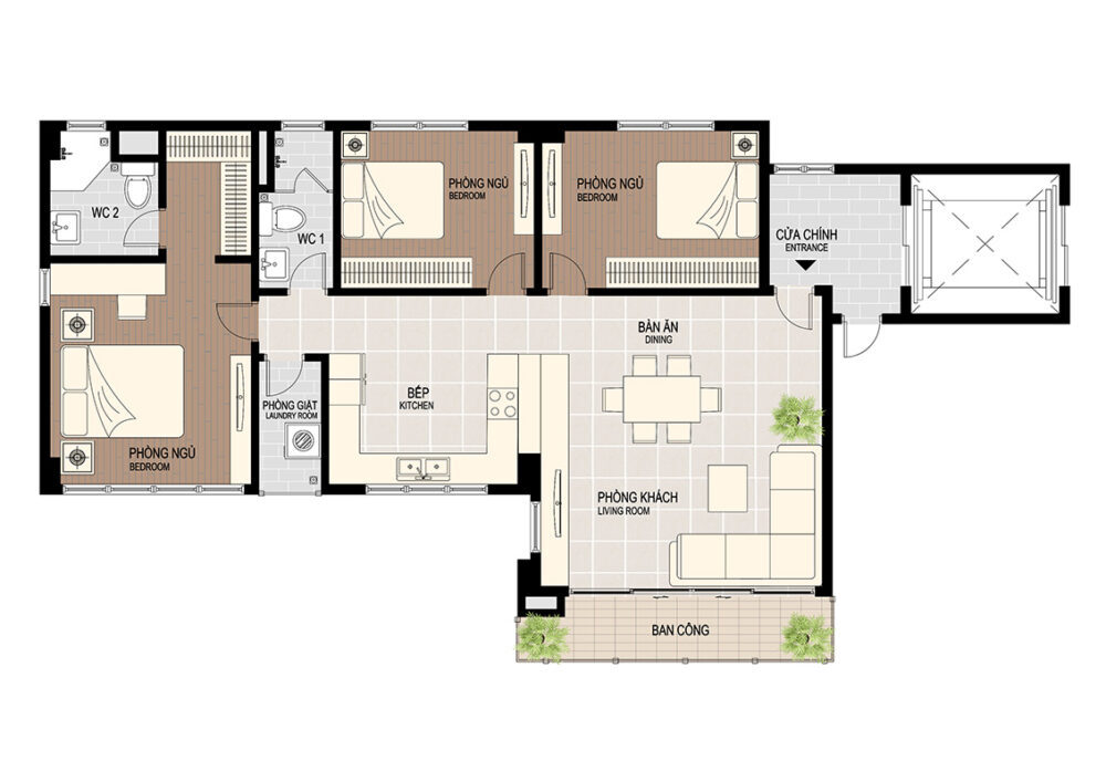 Bản vẽ 2D floorplan