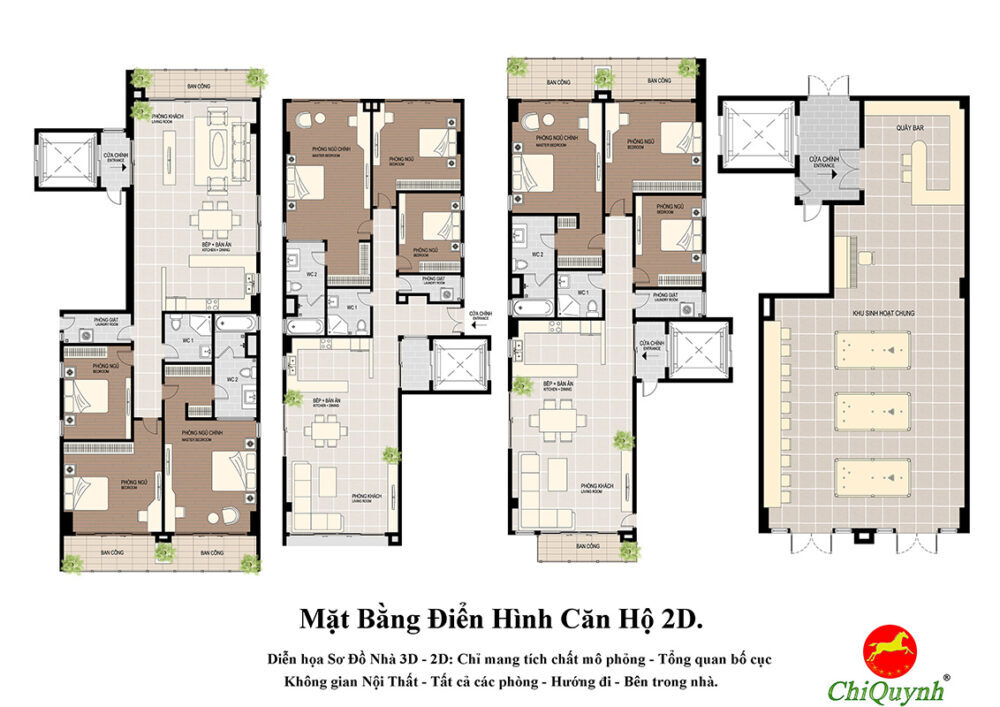 Dịch vụ 3D mặt bằng điển hình chung cư 2d