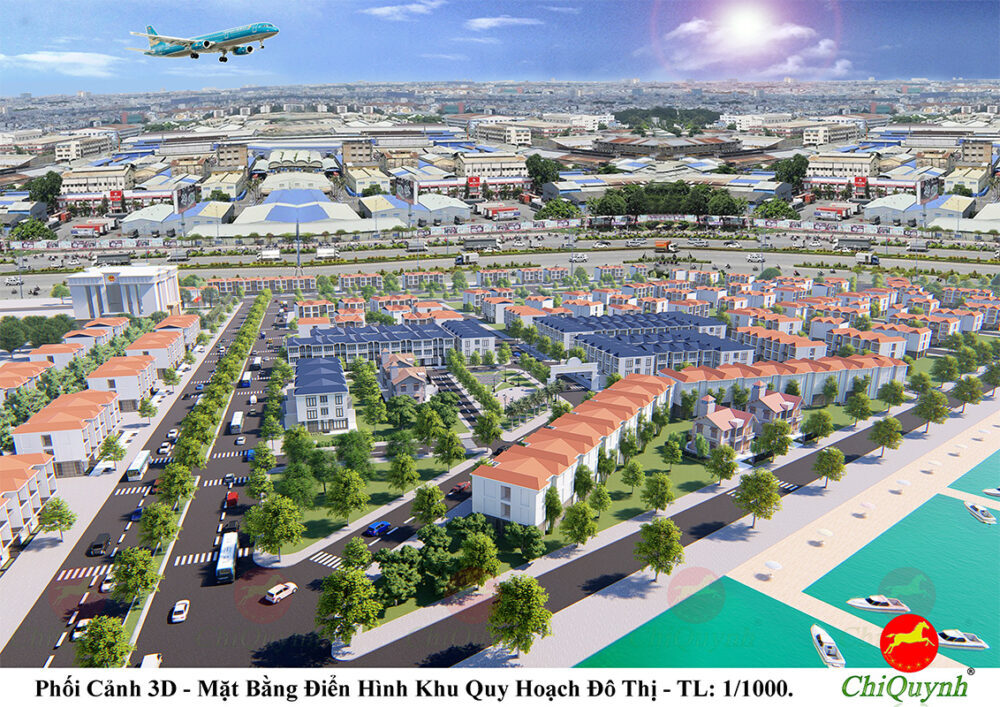 Dịch vụ 3D mặt bằng điển hình khu quy hoạch đô thị