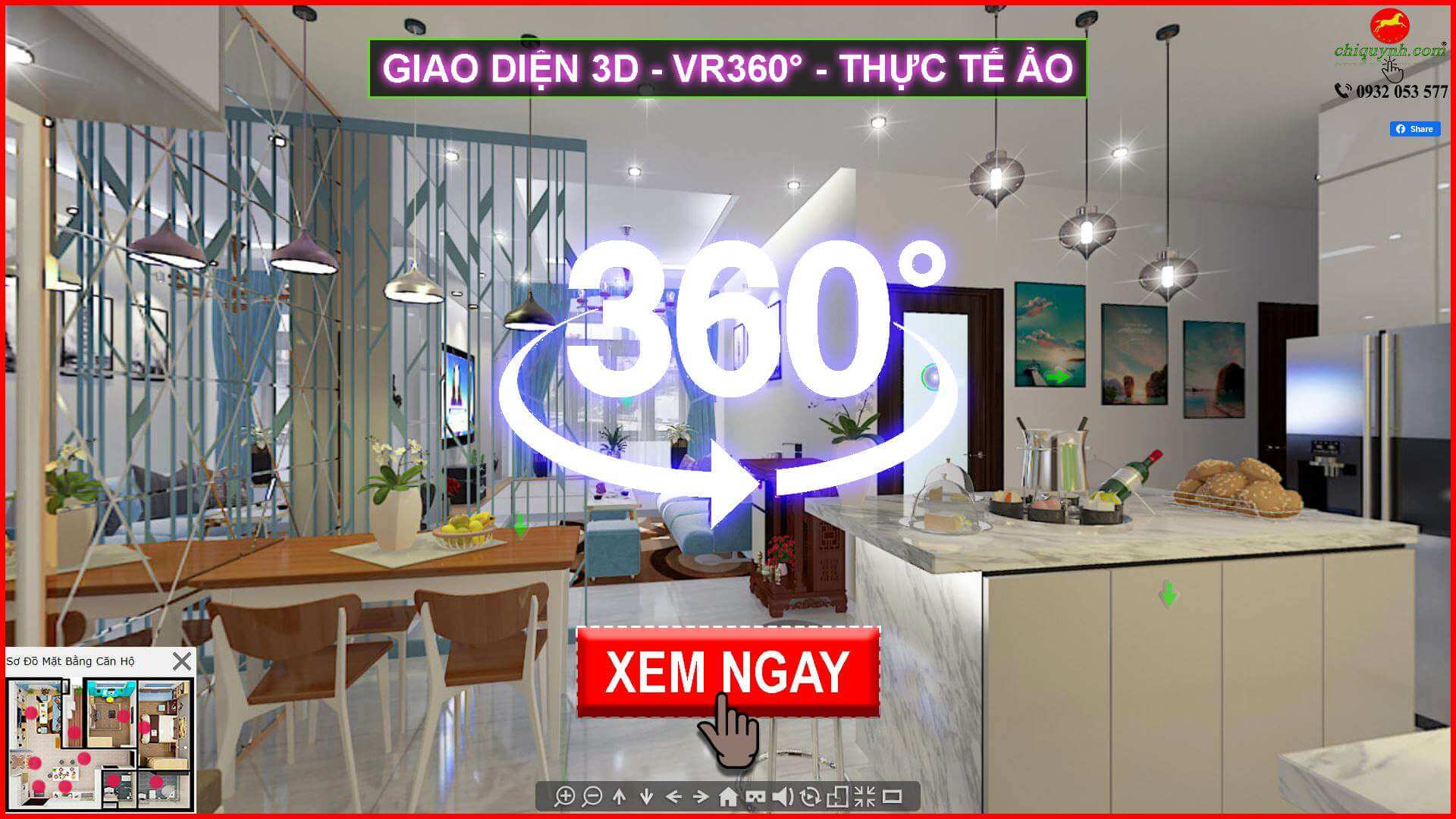 Giao diện 3D VR306 căn hộ mẫu