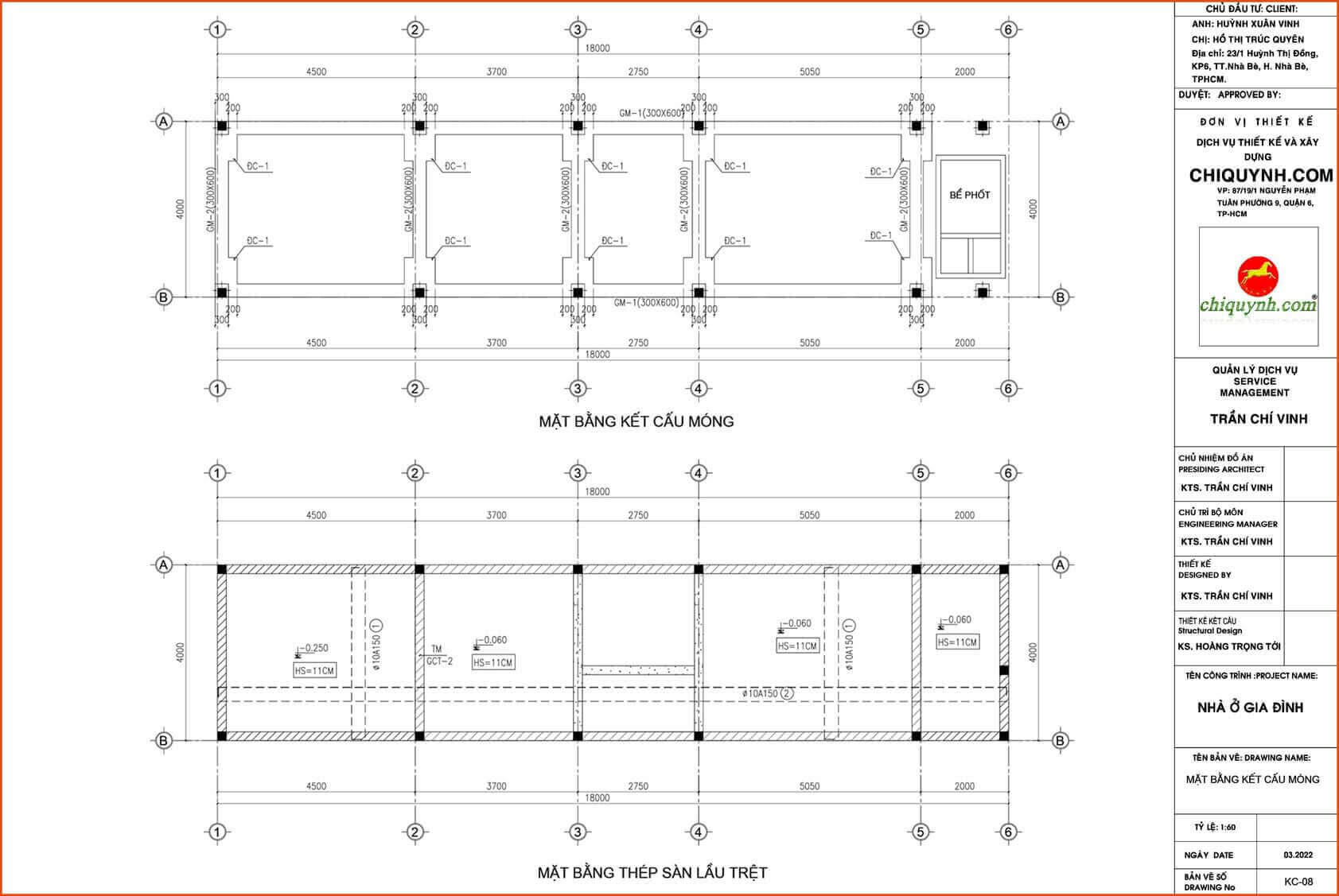 Bản Vẽ Kết Cấu Móng Băng