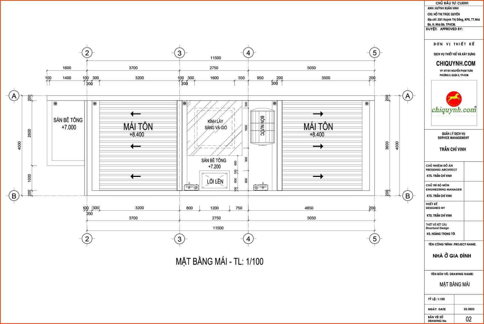 Mặt Bằng Mái Bản Vẽ Xây Dựng