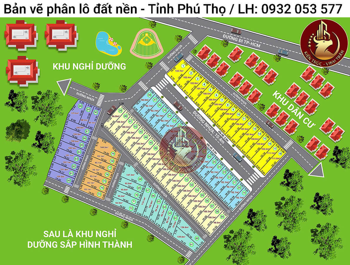 Bản Vẽ phân lô đất nền_Tỉnh phú thọ